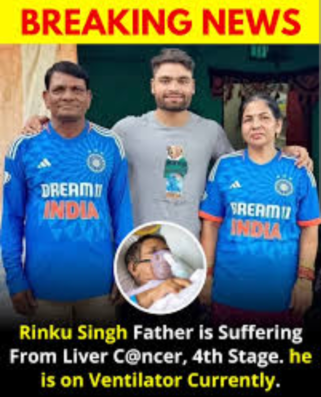 Rinku singh breaking news father